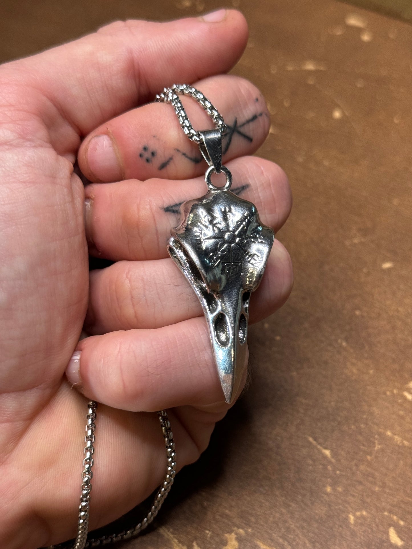 Raven Skull Necklace